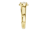 Big & Bold Solitaire Semi-Mount with Diamond Gallery in 14K Yellow Gold