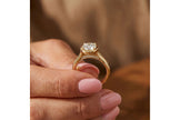 Big & Bold Solitaire Semi-Mount with Diamond Gallery in 14K Yellow Gold