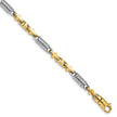 14k Two-tone 22 inch 4.6mm Hand Polished Fancy Link with Lobster Clasp Chain