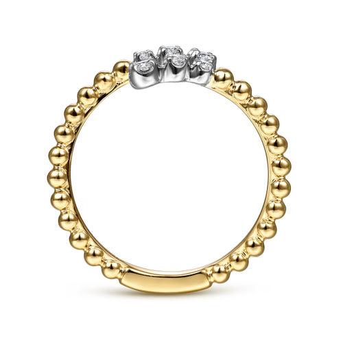 Gabriel & Co. Bujukan Collection Diamond Bypass Ring in 14K Yellow Gold