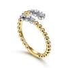 Gabriel & Co. Bujukan Collection Diamond Bypass Ring in 14K Yellow Gold