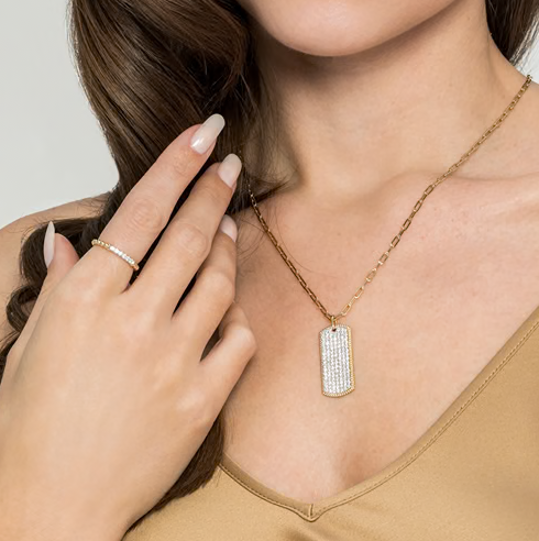 The Bujukan Collection Two-Tone Diamond Bar Beaded Stackable Ring in 14K Gold