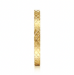 The Bujukan Collection Checkered Engraved Band in 14K Yellow Gold