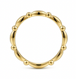 The Bujukan Collection Sculpted Beaded Station Stackable Band in 14K Yellow Gold