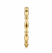 The Bujukan Collection Sculpted Beaded Station Stackable Band in 14K Yellow Gold