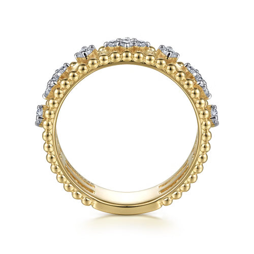 Gabriel & Co. Bujukan Bead Easy Stackable Ring in 14K Yellow Gold