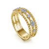 Gabriel & Co. Bujukan Bead Easy Stackable Ring in 14K Yellow Gold