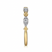 The Bujukan Collection Marquise Diamond Cluster Beaded Stackable Band in 14K Yellow Gold