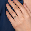 The Bujukan Collection Diamond Sideways Cross Beaded Ring in 14K Yellow Gold