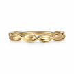 The Bujukan Collection Sculpted Twisted Pod Stackable Band in 14K Yellow Gold