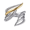 Gabriel & Co. Bujukan Multiple Row Bypass Ring in 14K Yellow Gold and Sterling Silver