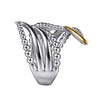 Gabriel & Co. Bujukan Multiple Row Bypass Ring in 14K Yellow Gold and Sterling Silver