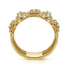 Gabriel & Co. Bujukan Collection Cluster Wide Band Ring in 14K Yellow Gold