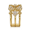 Gabriel & Co. Bujukan Collection Cluster Wide Band Ring in 14K Yellow Gold