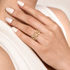 Gabriel & Co. Bujukan Collection Cluster Wide Band Ring in 14K Yellow Gold