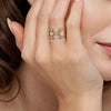 Gabriel & Co. Bujukan Collection Cluster Wide Band Ring in 14K Yellow Gold