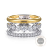 Gabriel & Co. Bujukan 3 Row Stackable Diamond Ring in 14K Yellow Gold