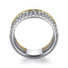 Gabriel & Co. Bujukan 3 Row Stackable Diamond Ring in 14K Yellow Gold