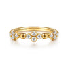 Gabriel & Co. Bujukan Clover Stackable Diamond Ring in 14K Yellow Gold
