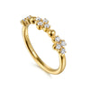 Gabriel & Co. Bujukan Clover Stackable Diamond Ring in 14K Yellow Gold