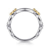 Gabriel & Co. Bujukan Round Link Chain Ring in 14K Yellow Gold and Sterling Silver