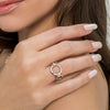 Gabriel & Co. Bujukan Round Link Chain Ring in 14K Yellow Gold and Sterling Silver