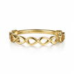The Bujukan Collection Openwork Pear Link Stackable Band in 14K Yellow Gold