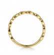 The Bujukan Collection Openwork Pear Link Stackable Band in 14K Yellow Gold