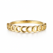 The Bujukan Collection Sculpted Crescent Moon Openwork Stackable Band in 14K Yellow Gold