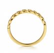 The Bujukan Collection Sculpted Crescent Moon Openwork Stackable Band in 14K Yellow Gold