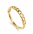 The Bujukan Collection Sculpted Crescent Moon Openwork Stackable Band in 14K Yellow Gold
