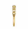 The Bujukan Collection Sculpted Crescent Moon Openwork Stackable Band in 14K Yellow Gold