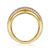 Gabriel & Co. Wide Bujukan Diamond Band Ring in 14K Yellow Gold