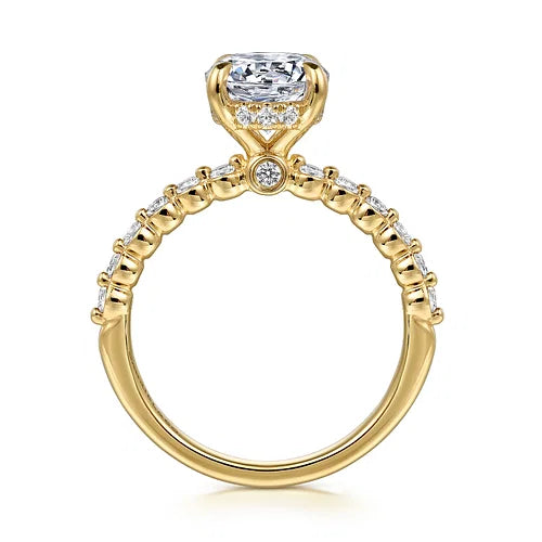 Hidden Halo Shared Prong Engagement Ring