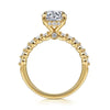 Shimmering Hidden Halo Shared Prong Diamond Engagement Ring in 14K Gold | Gemma's Jewelers