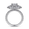 Scintillating Fancy Halo Round Diamond Engagement Ring in 14K Gold | Gemma's Jewelers