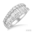 Luxurious Baguette Round Diamond Wedding Band in 14K | Gemmas Jewelers