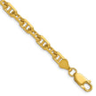 14k 5.7mm D/C Mariner Anchor Chain 22inches Solid