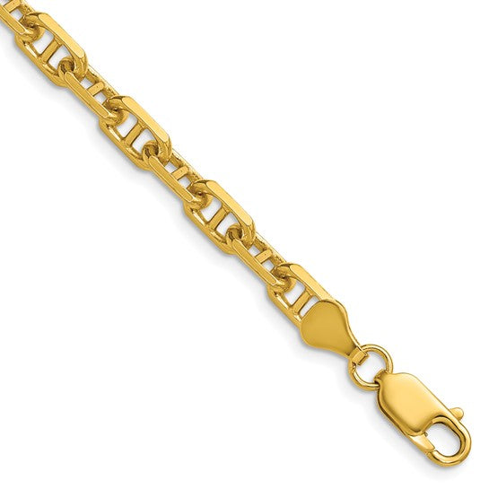 14k 5.7mm D/C Mariner Anchor Chain 22inches Solid