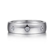 Mens 6mm Diamond High Polish Wedding Band 14K Gold | Gemmas Jewelers 1
