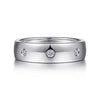 Mens 6mm Diamond High Polish Wedding Band 14K Gold | Gemmas Jewelers 1