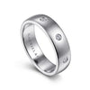 Mens 6mm Diamond High Polish Wedding Band 14K Gold | Gemmas Jewelers 2