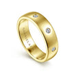 Mens 6mm Diamond High Polish Wedding Band 14K Gold | Gemmas Jewelers 5