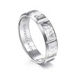 Mens 6mm Hammer Stations Design Wedding Band in 14K Gold | Gemmas Jewelers 2