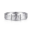 Mens 6mm Hammer Stations Design Wedding Band in 14K Gold | Gemmas Jewelers 4