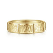 Mens 6mm Hammer Stations Design Wedding Band in 14K Gold | Gemmas Jewelers 5