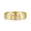 Mens 6mm Hammer Stations Design Wedding Band in 14K Gold | Gemmas Jewelers 5