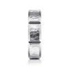 Mens 6mm Hammer Stations Design Wedding Band in 14K Gold | Gemmas Jewelers 6