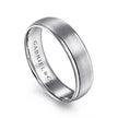 Mens 6mm Satin Center Polished Edge Wedding Band in 14K Gold | Gemmas Jewelers 2