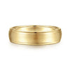 Mens 6mm Satin Center Polished Edge Wedding Band in 14K Gold | Gemmas Jewelers 4
